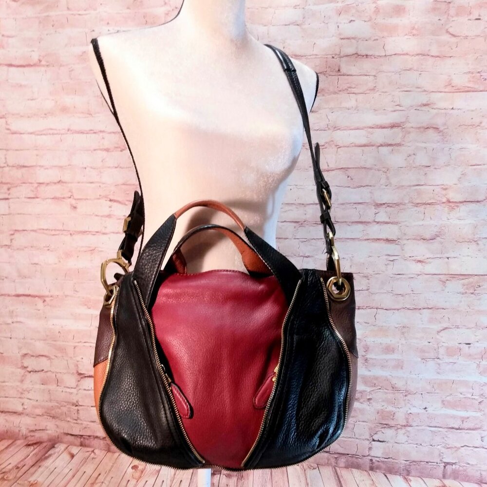 orYANY|  Colorblock Leather Shoulder Bag